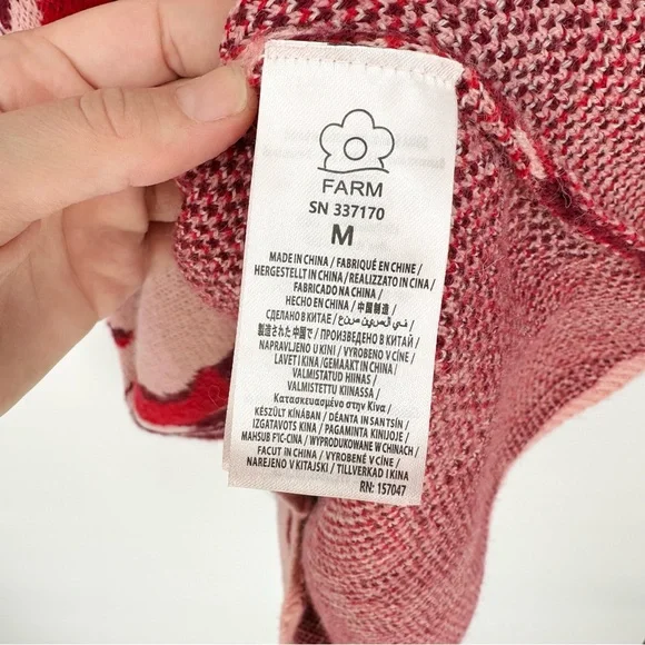 Farm Rio Flower Knit Mini Dress, Multi Color, Size Medium - Picture 11 of 15